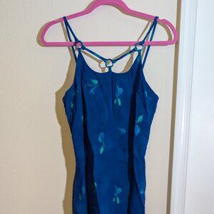 Farouche Vintage Blue Floral Dress